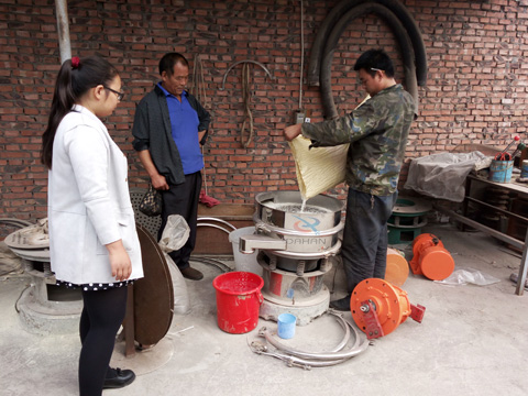 大米分級旋振篩試機(jī)現(xiàn)場